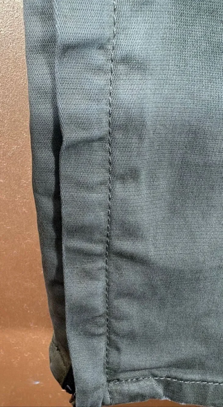 Tory Burch army green zippered ankle chino pants size 27